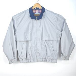 90s Members Only Harrington Jacket Mens Large Full Zip Bomber Cropped Boxy Baggy